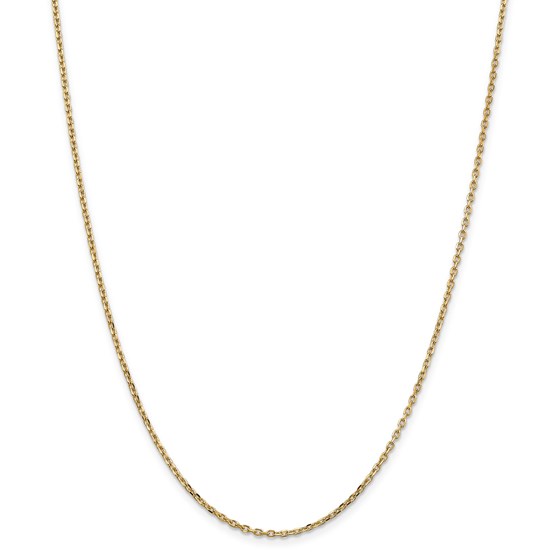 14k Gold 1.8 mm Diamond-cut Cable Chain Necklace - 24 in. 14k Gold 1.8 mm Diamond-cut Cable Chain Necklace - 24 in.